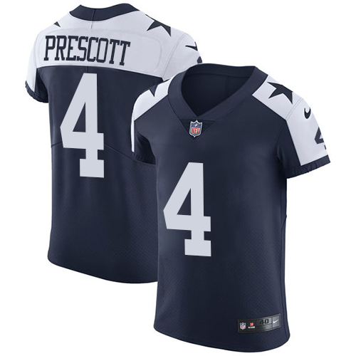 Cowboys #4 Dak Prescott Navy Blue Thanksgiving Men's Stitched Vapor Untouchable Throwback Elite Jersey cheap jerseys for sale - CheapJerseys.Shop
