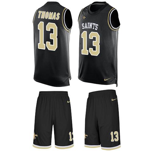 Saints #13 Michael Thomas Black Team Color Men's Stitched Limited Tank Top Suit Jersey cheap jerseys for sale - CheapJerseys.Shop