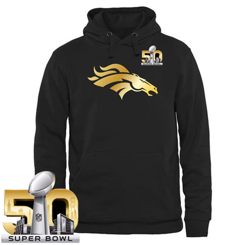 Men's Denver Broncos Pro Line Black Gold Super Bowl 50 Collection Pullover Hoodie cheap jerseys for sale - CheapJerseys.Shop