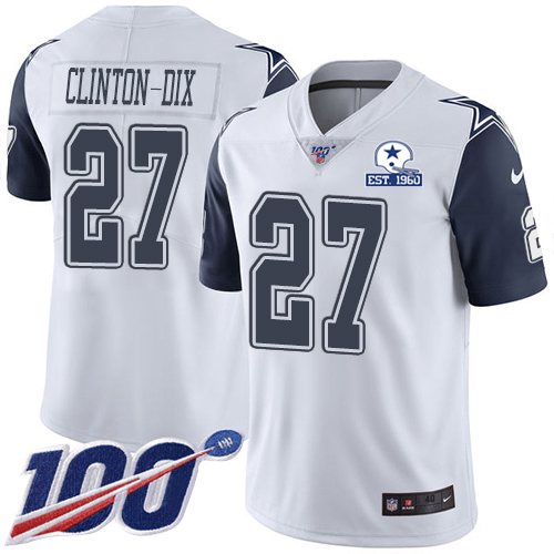 Dallas Cowboys #27 Ha Ha Clinton-Dix White Men's Stitched With Established In 1960 Patch Limited Rush 100th Season Jersey Men's cheap jerseys for sale - CheapJerseys.Shop