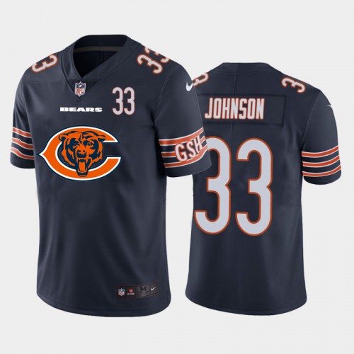 Chicago Chicago Bears #33 Jaylon Johnson Navy Blue Men's Big Team Logo Player Vapor Limited Jersey Men's cheap jerseys for sale - CheapJerseys.Shop