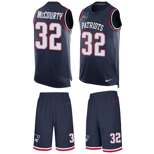 Patriots #32 Devin McCourty Navy Blue Team Color Men's Stitched Limited Tank Top Suit Jersey cheap jerseys for sale - CheapJerseys.Shop
