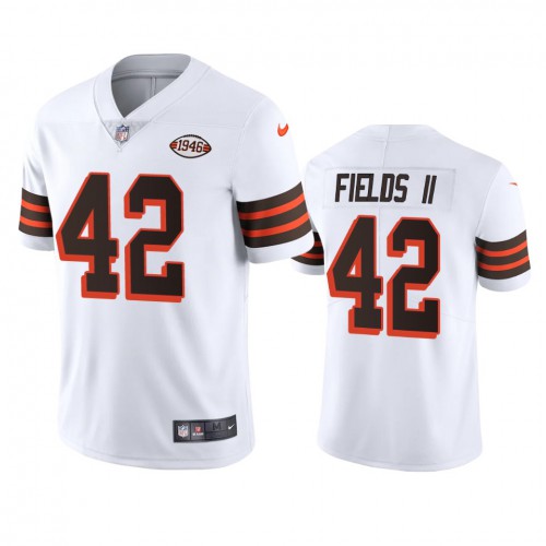 Cleveland Cleveland Browns #42 Tony Fields II 1946 Collection Alternate Vapor Limited Jersey - White Men's cheap jerseys for sale - CheapJerseys.Shop
