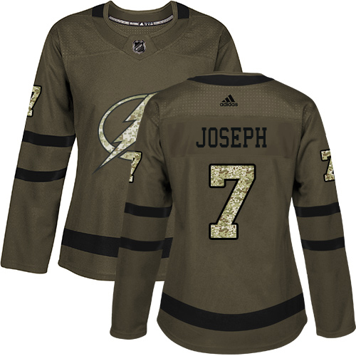 Tampa Bay Lightning #7 Mathieu Joseph Green Salute to Service Women's Stitched Jersey Womens cheap jerseys for sale - CheapJerseys.Shop