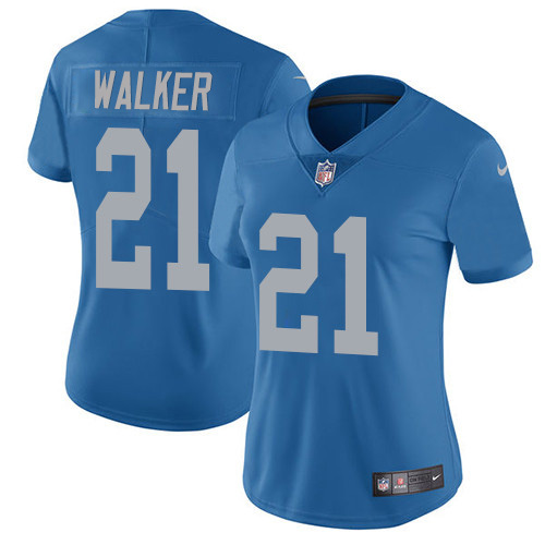 Detroit Lions #21 Tracy Walker Blue Throwback Women's Stitched Vapor Untouchable Limited Jersey Womens cheap jerseys for sale - CheapJerseys.Shop