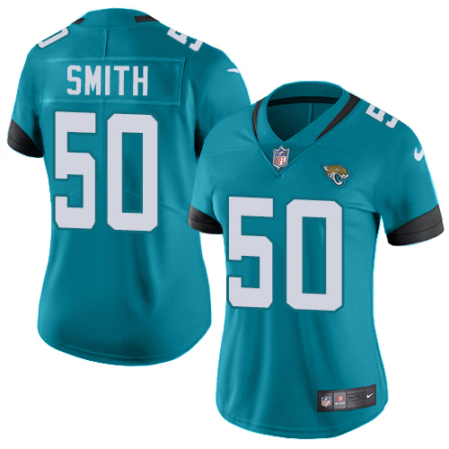 Jacksonville Jaguars #50 Telvin Smith Teal Green Alternate Women's Stitched Vapor Untouchable Limited Jersey Womens cheap jerseys for sale - CheapJerseys.Shop