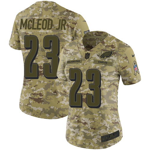 Philadelphia Eagles #23 Rodney McLeod Jr Camo Women's Stitched Limited 2018 Salute to Service Jersey Womens cheap jerseys for sale - CheapJerseys.Shop