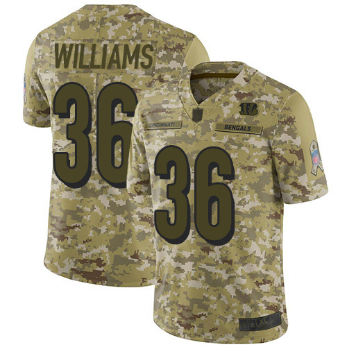 Cincinnati Bengals #36 Shawn Williams Camo Men's Stitched Limited 2018 Salute To Service Jersey Men's cheap jerseys for sale - CheapJerseys.Shop