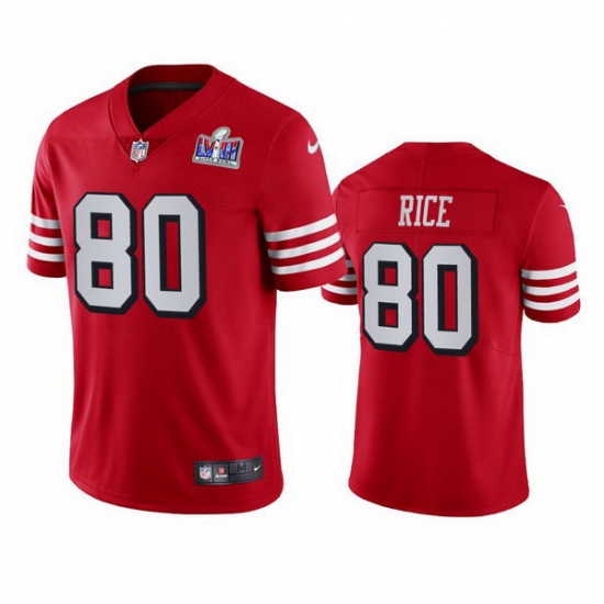 Youth 49ers 80 Jerry Rice Red Rush Stitched Vapor Untouchable Limited 2024 Super Bowl LVIII Jersey cheap jerseys for sale - CheapJerseys.Shop