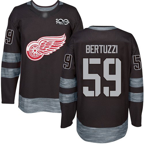 Detroit Red Wings #59 Tyler Bertuzzi Black 1917-2017 100th Anniversary Stitched Jersey Men's cheap jerseys for sale - CheapJerseys.Shop