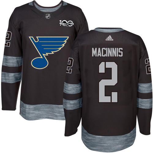 St. Louis Blues #2 Al MacInnis Black 1917-2017 100th Anniversary Stitched Jersey Men's cheap jerseys for sale - CheapJerseys.Shop