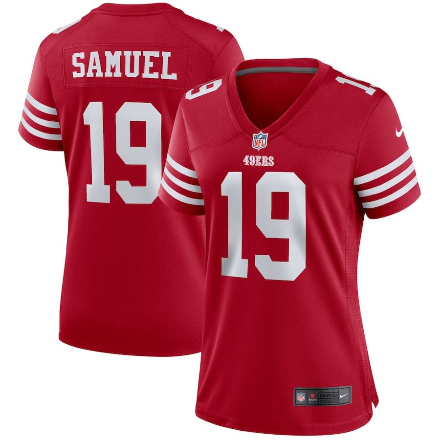 San Francisco 49ers #19 Deebo Samuel Scarlet Women's 2022-23 Game Jersey cheap jerseys for sale - CheapJerseys.Shop