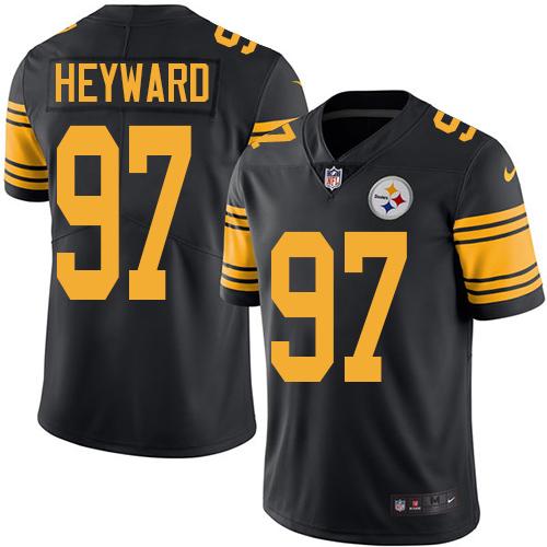 Pittsburgh Steelers #97 Cameron Heyward Black Men's Stitched Limited Rush Jersey Men's cheap jerseys for sale - CheapJerseys.Shop