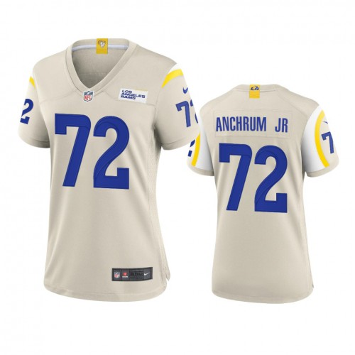 Los Angeles Los Angeles Rams #72 Tremayne Anchrum Jr. Women's Game Jersey - Bone Womens cheap jerseys for sale - CheapJerseys.Shop