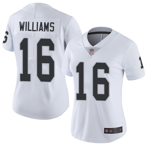 Las Vegas Raiders #16 Tyrell Williams White Women's Stitched Vapor Untouchable Limited Jersey Womens cheap jerseys for sale - CheapJerseys.Shop