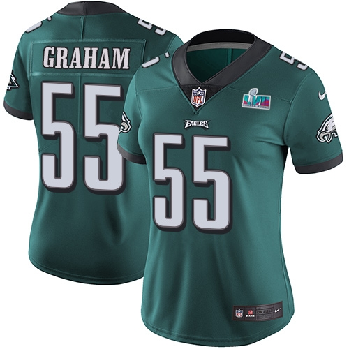Eagles #55 Brandon Graham Green Team Color Super Bowl LVII Patch Women's Stitched Vapor Untouchable Limited Jersey cheap jerseys for sale - CheapJerseys.Shop