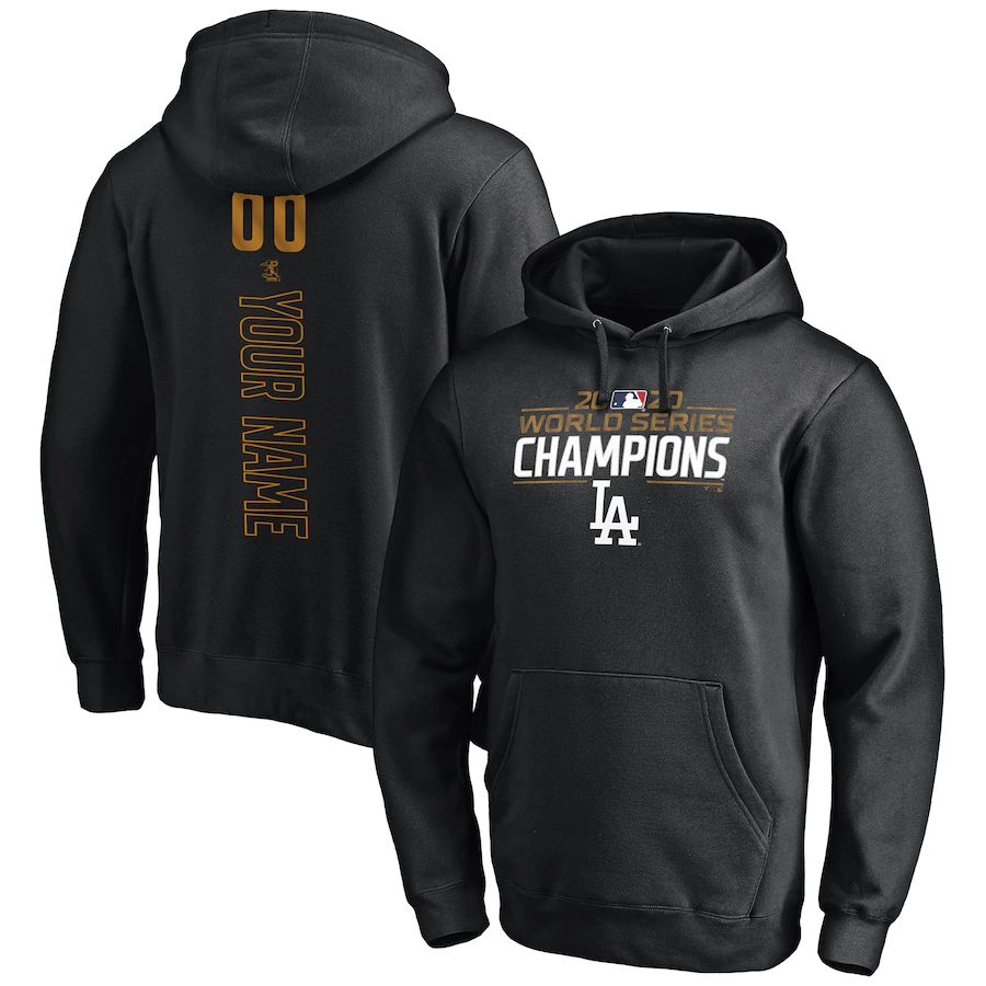 Los Angeles Dodgers 2020 World Series Champions Custom Pullover Hoodie Black cheap jerseys for sale - CheapJerseys.Shop