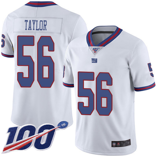 Giants #56 Lawrence Taylor White Men's Stitched Limited Rush 100th Season Jersey cheap jerseys for sale - CheapJerseys.Shop