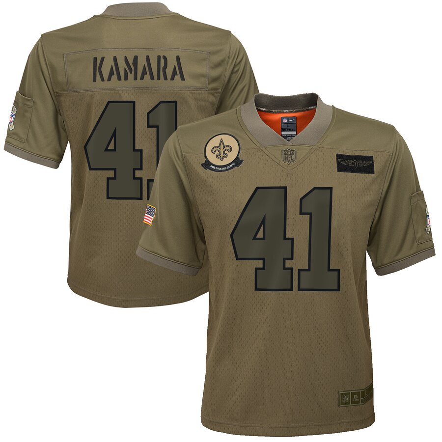 Youth New Orleans Saints #41 Alvin Kamara Camo 2019 Salute To Service Game Jersey cheap jerseys for sale - CheapJerseys.Shop