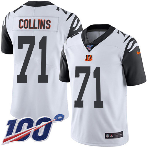 Bengals #71 La'el Collins White Youth Stitched Limited Rush 100th Season Jersey cheap jerseys for sale - CheapJerseys.Shop