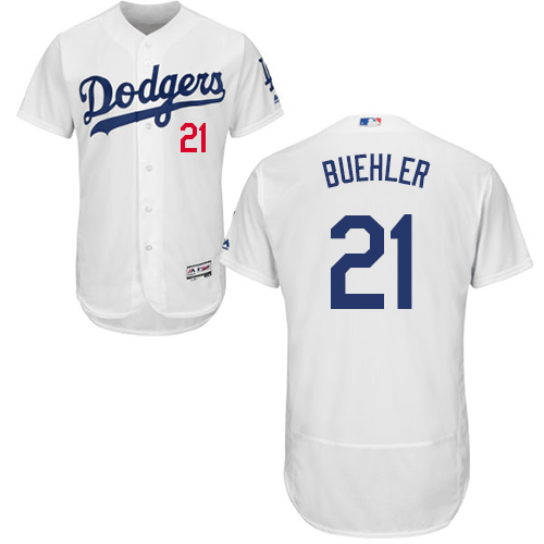 Los Angeles Dodgers #21 Walker Buehler White Flexbase Authentic Collection Stitched Jersey Men's cheap jerseys for sale - CheapJerseys.Shop