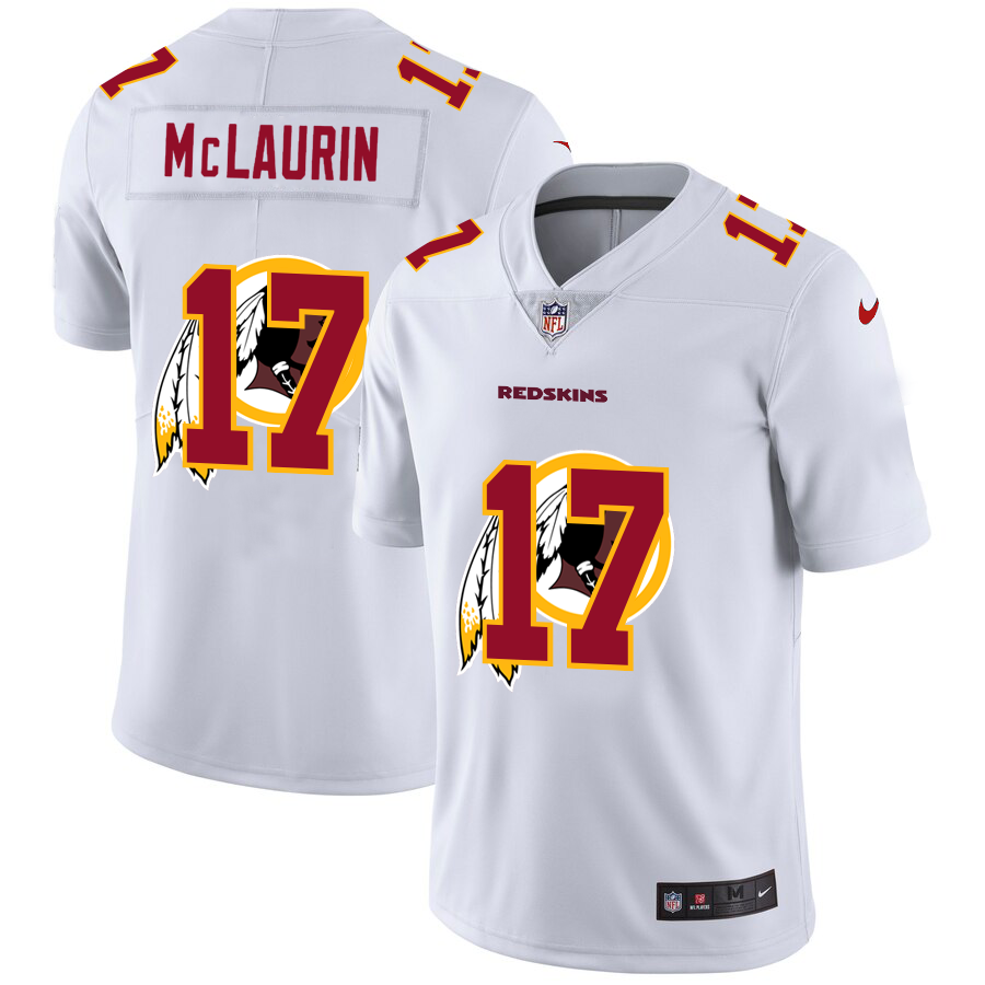 Washington Commanders #17 Terry McLaurin White Men's Team Logo Dual Overlap Limited Jersey cheap jerseys for sale - CheapJerseys.Shop