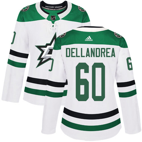 Dallas Stars #60 Ty Dellandrea White Road Authentic Women's Stitched Jersey Womens cheap jerseys for sale - CheapJerseys.Shop