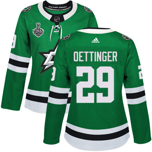 Dallas Stars #29 Jake Oettinger Green Home Authentic Women's 2020 Stanley Cup Final Stitched Jersey Womens cheap jerseys for sale - CheapJerseys.Shop