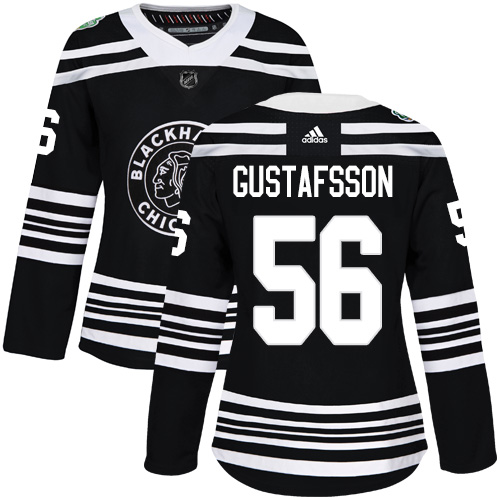 Chicago Blackhawks #56 Erik Gustafsson Black Authentic 2019 Winter Classic Women's Stitched Jersey Womens cheap jerseys for sale - CheapJerseys.Shop