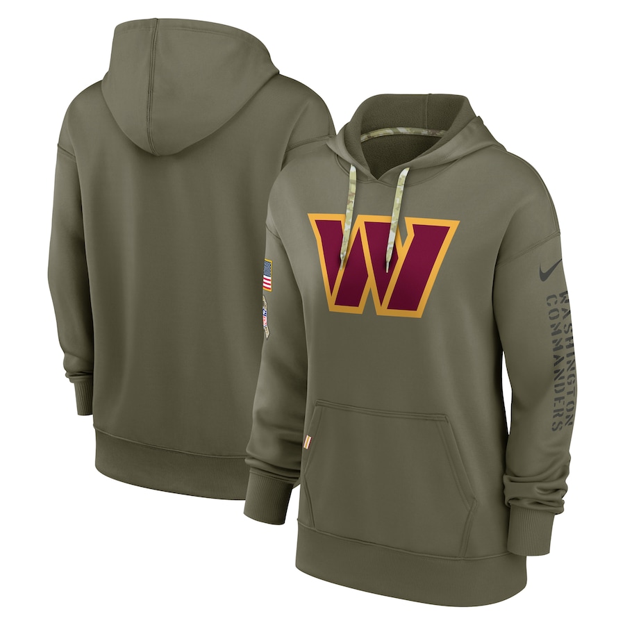 Washington Commanders Women's 2022 Salute To Service Performance Pullover Hoodie - Olive cheap jerseys for sale - CheapJerseys.Shop