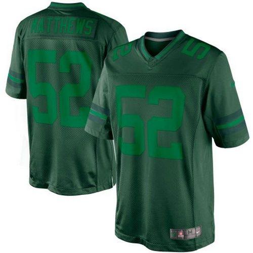 Green Bay Packers #52 Clay Matthews Green Men's Stitched Drenched Limited Jersey Men's cheap jerseys for sale - CheapJerseys.Shop