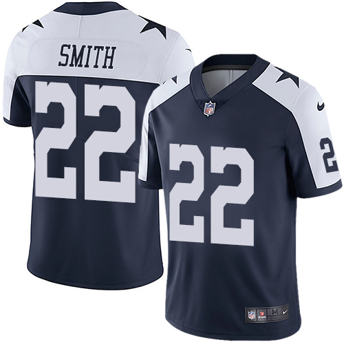 Cowboys #22 Emmitt Smith Navy Blue Thanksgiving Youth Stitched Vapor Untouchable Limited Throwback Jersey cheap jerseys for sale - CheapJerseys.Shop