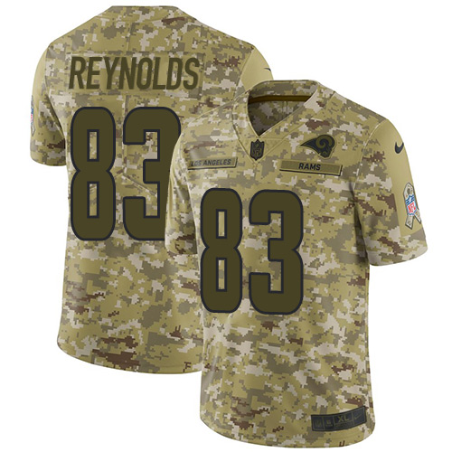 Los Angeles Rams #83 Josh Reynolds Camo Men's Stitched Limited 2018 Salute To Service Jersey Men's cheap jerseys for sale - CheapJerseys.Shop