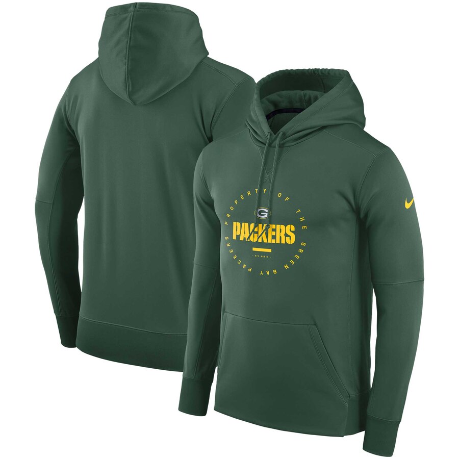 Green Bay Packers Sideline Property Of Wordmark Logo Performance Pullover Hoodie Green cheap jerseys for sale - CheapJerseys.Shop