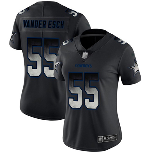Cowboys #55 Leighton Vander Esch Black Women's Stitched Vapor Untouchable Limited Smoke Fashion Jersey cheap jerseys for sale - CheapJerseys.Shop