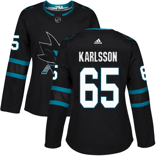 San Jose Sharks #65 Erik Karlsson Black Alternate Authentic Women's Stitched Jersey Womens cheap jerseys for sale - CheapJerseys.Shop