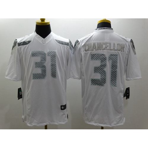 Seattle Seahawks #31 Kam Chancellor White Men's Stitched Limited Platinum Jersey Men's cheap jerseys for sale - CheapJerseys.Shop