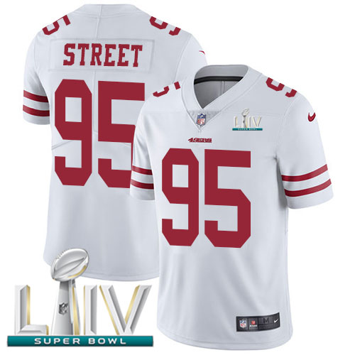 San Francisco 49ers #95 Kentavius Street White Super Bowl LIV 2020 Youth Stitched Vapor Untouchable Limited Jersey Youth cheap jerseys for sale - CheapJerseys.Shop