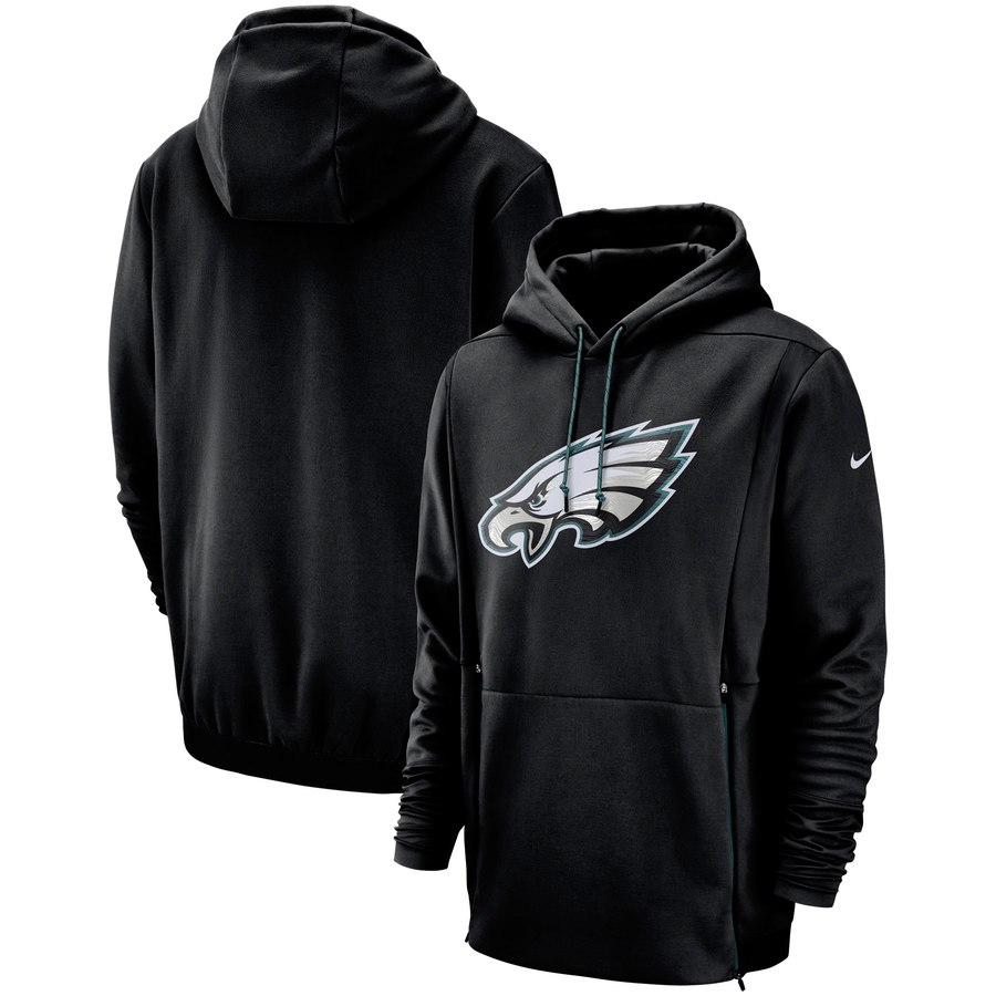 Philadelphia Eagles Sideline Performance Player Pullover Hoodie Black cheap jerseys for sale - CheapJerseys.Shop