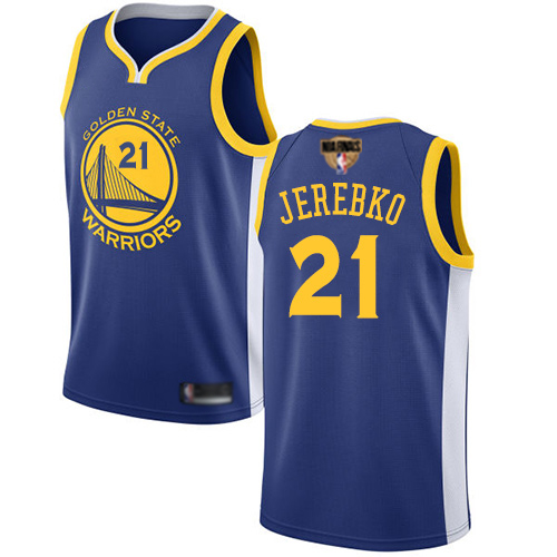 Golden State Warriors #21 Jonas Jerebko Blue 2019 Finals Bound Swingman Icon Edition Jersey Mens cheap jerseys for sale - CheapJerseys.Shop
