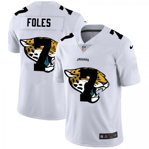 Jacksonville Jacksonville Jaguars #7 Nick Foles White Men's Team Logo Dual Overlap Limited Jersey Men's cheap jerseys for sale - CheapJerseys.Shop