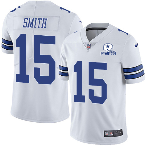 Dallas Cowboys #15 Devin Smith White Men's Stitched With Established In 1960 Patch Vapor Untouchable Limited Jersey Men's cheap jerseys for sale - CheapJerseys.Shop
