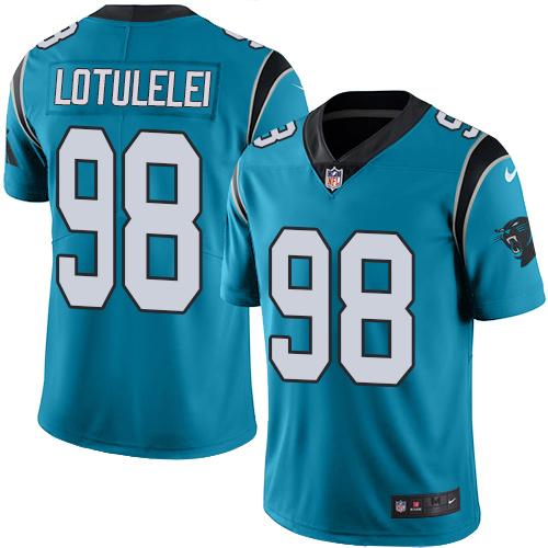 Carolina Panthers #98 Star Lotulelei Blue Men's Stitched Limited Rush Jersey Men's cheap jerseys for sale - CheapJerseys.Shop