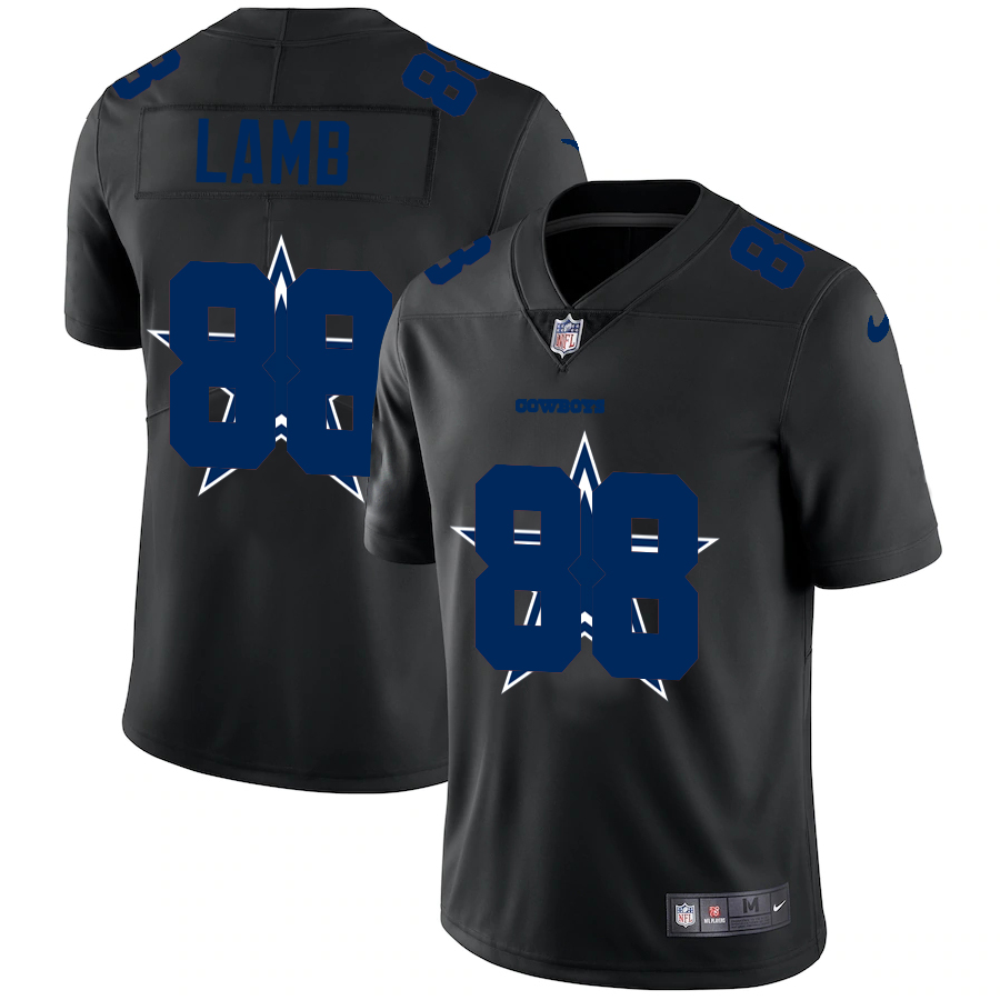 Dallas Cowboys #88 CeeDee Lamb Men's Team Logo Dual Overlap Limited Jersey Black cheap jerseys for sale - CheapJerseys.Shop