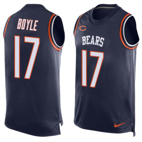 Bears #17 Tim Boyle Navy Blue Team Color Men's Stitched Limited Tank Top Jersey cheap jerseys for sale - CheapJerseys.Shop