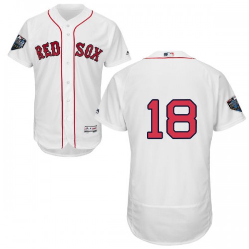 Boston Red Sox #18 Mitch Moreland White Flexbase Authentic Collection 2018 World Series Stitched Jersey Men's cheap jerseys for sale - CheapJerseys.Shop