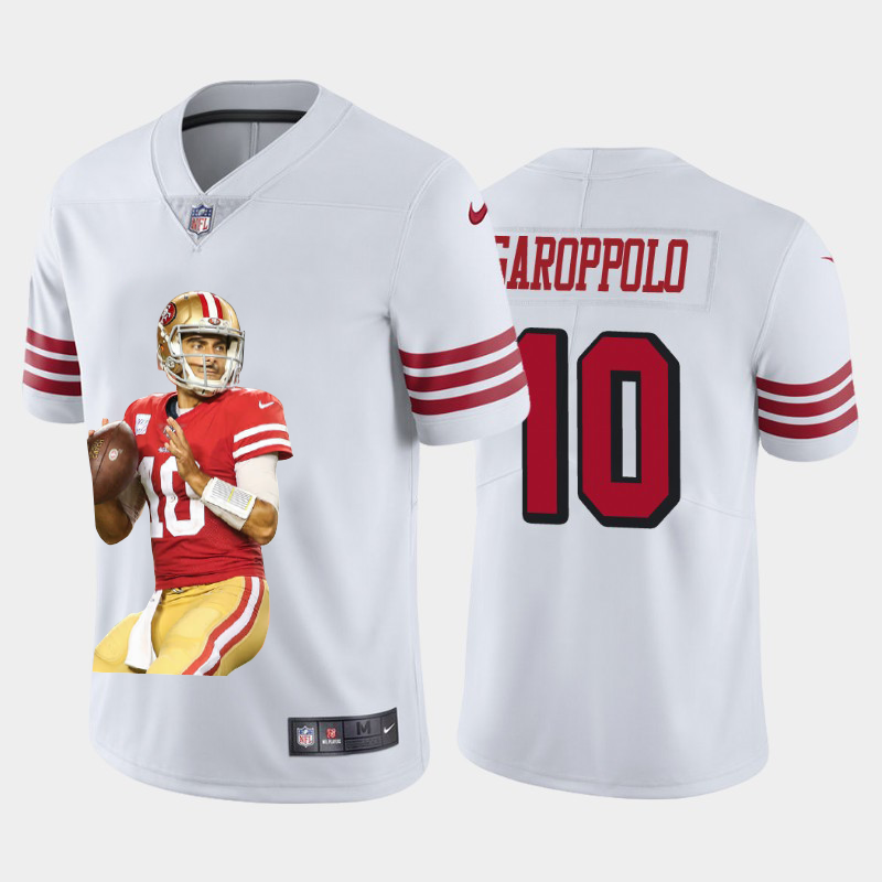 San Francisco 49ers #10 Jimmy Garoppolo Team Hero 1 Rush Vapor Limited Jersey White cheap jerseys for sale - CheapJerseys.Shop