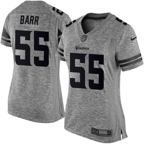 Minnesota Vikings #55 Anthony Barr Gray Women's Stitched Limited Gridiron Gray Jersey Womens cheap jerseys for sale - CheapJerseys.Shop