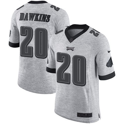 Eagles #20 Brian Dawkins Gray Men's Stitched Limited Gridiron Gray II Jersey cheap jerseys for sale - CheapJerseys.Shop