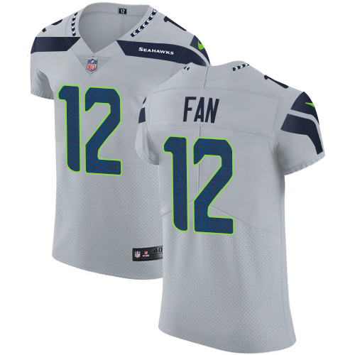 Seahawks #12 Fan Grey Alternate Men's Stitched Vapor Untouchable Elite Jersey cheap jerseys for sale - CheapJerseys.Shop